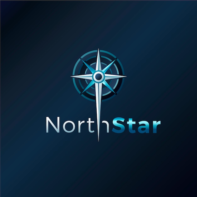 Logo della stella polare a colori sfumati