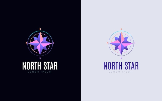 gradient colored north star logo