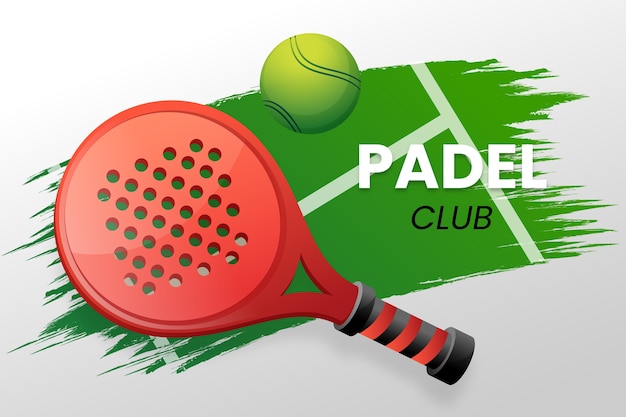 Illustrazione di padel colorata sfumata