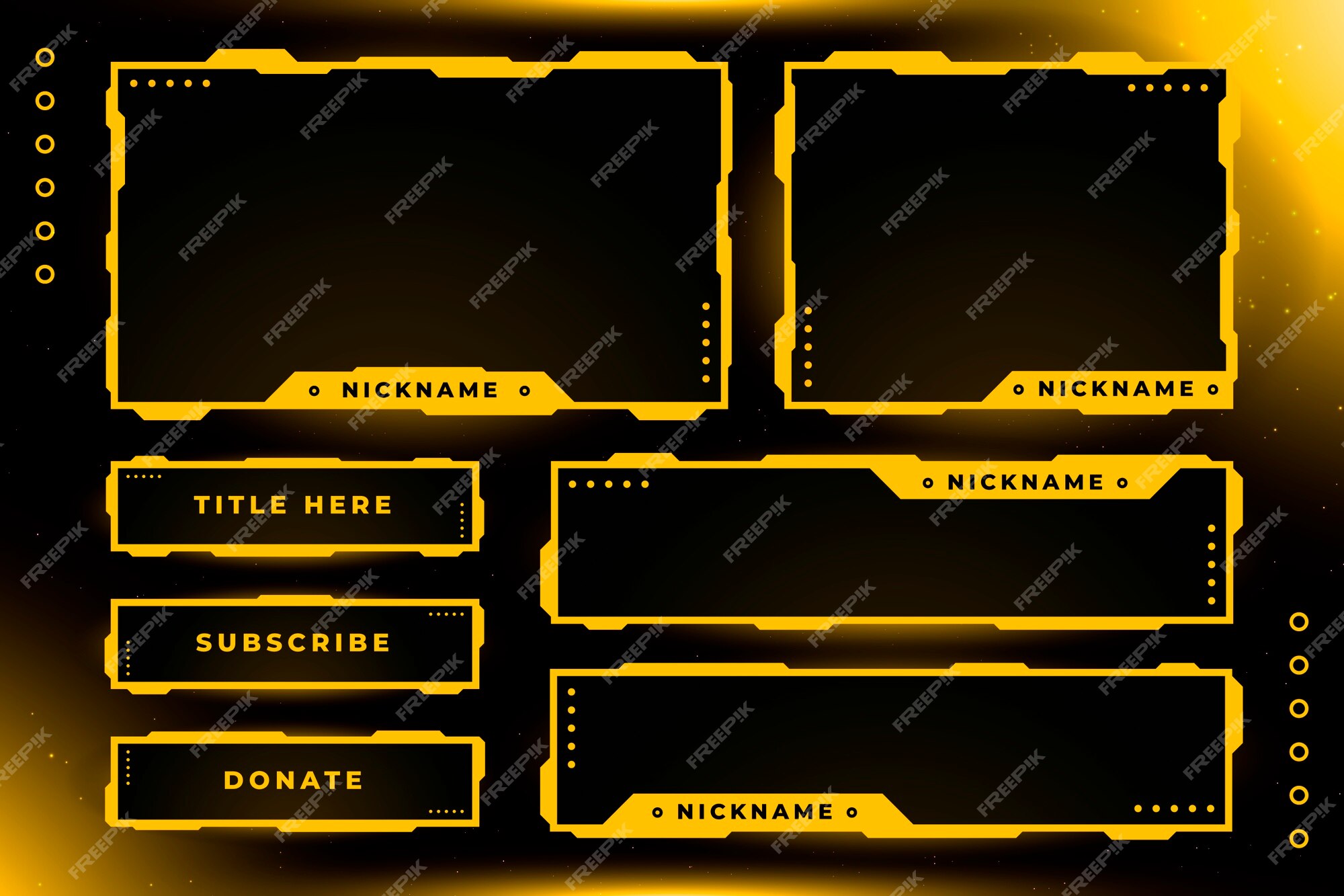 Free Vector  Gradient twitch panels