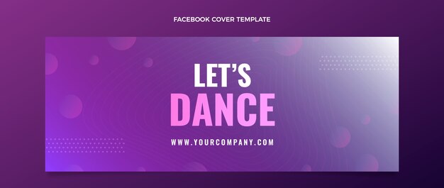 Gradient colorful music festival facebook cover