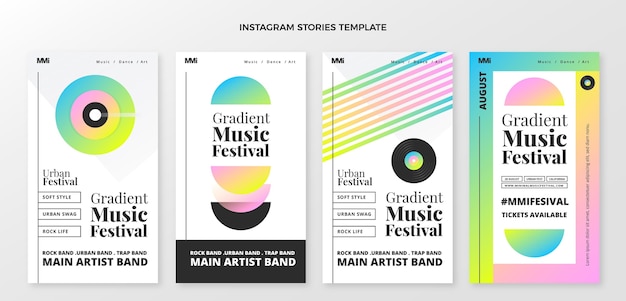 Градиент красочный музыкальный фестиваль instagram рассказы