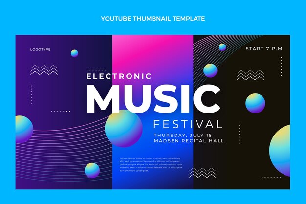 gradient colorful music festival youtube thumbnail