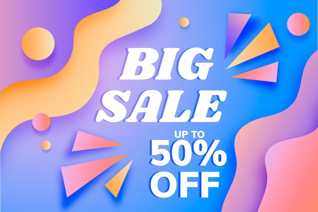 Gradient colorful sale offers background