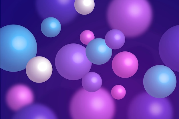 Gradient colorful spheres background