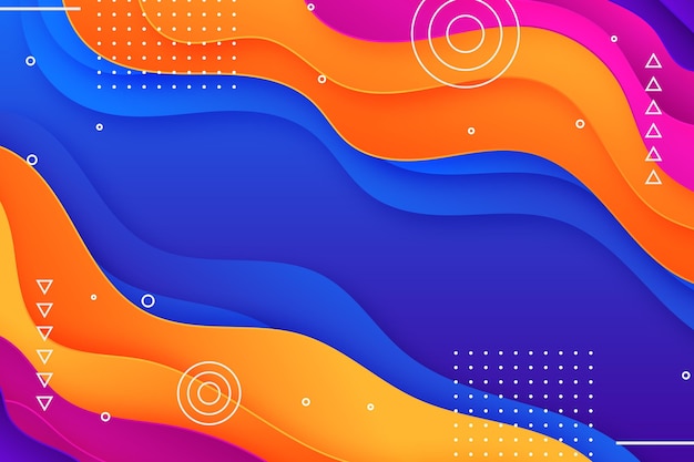 Free vector gradient colorful wavy background