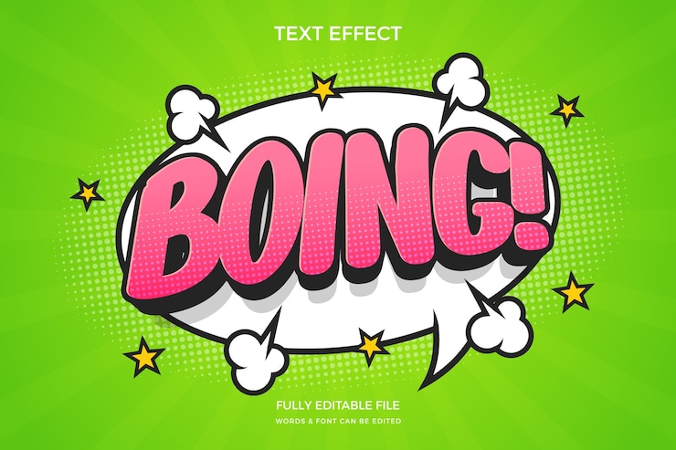 Free Vector gradient comic text effect