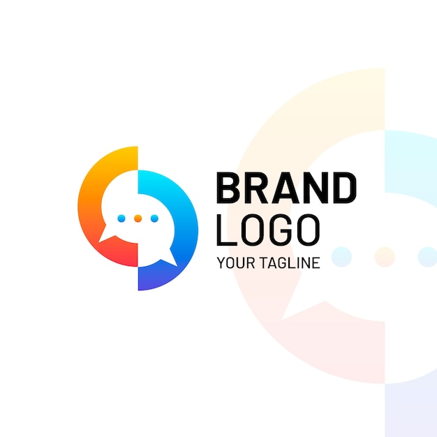 Gradient communication logo template