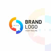 Free vector gradient communication logo template