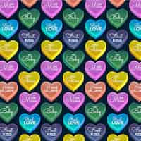 Free vector gradient conversation hearts pattern illustration