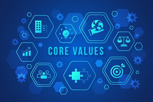 Free vector gradient core values background