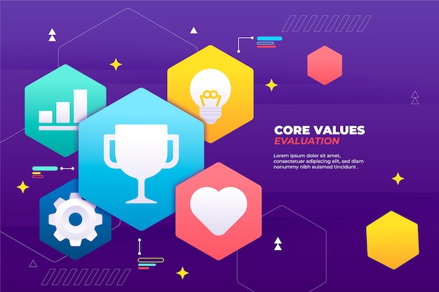 Gradient core values background