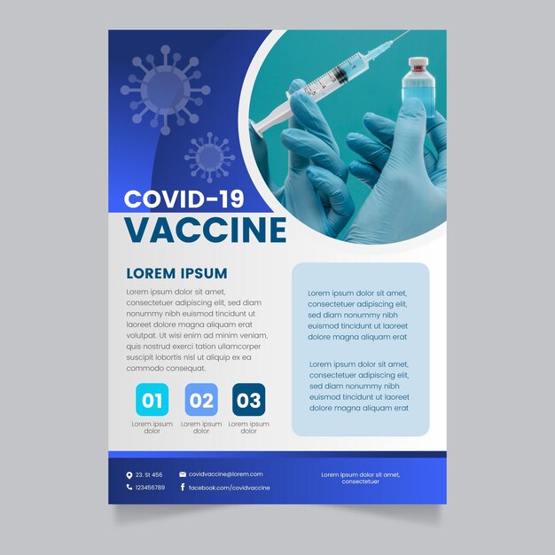 Gradient coronavirus vaccination flyer