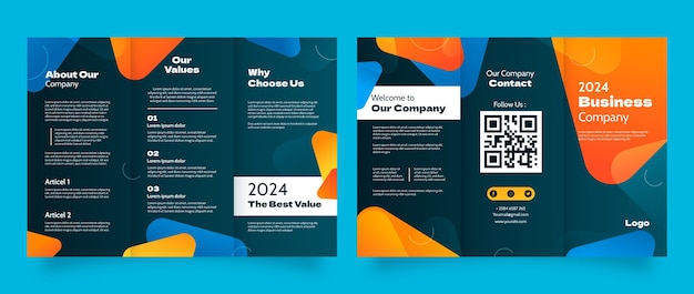 Free vector gradient corporate brochure template