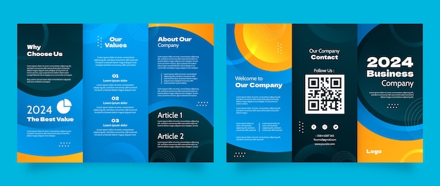 Free vector gradient corporate brochure template