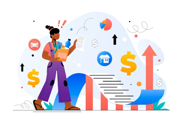 Gradient cost of living illustration