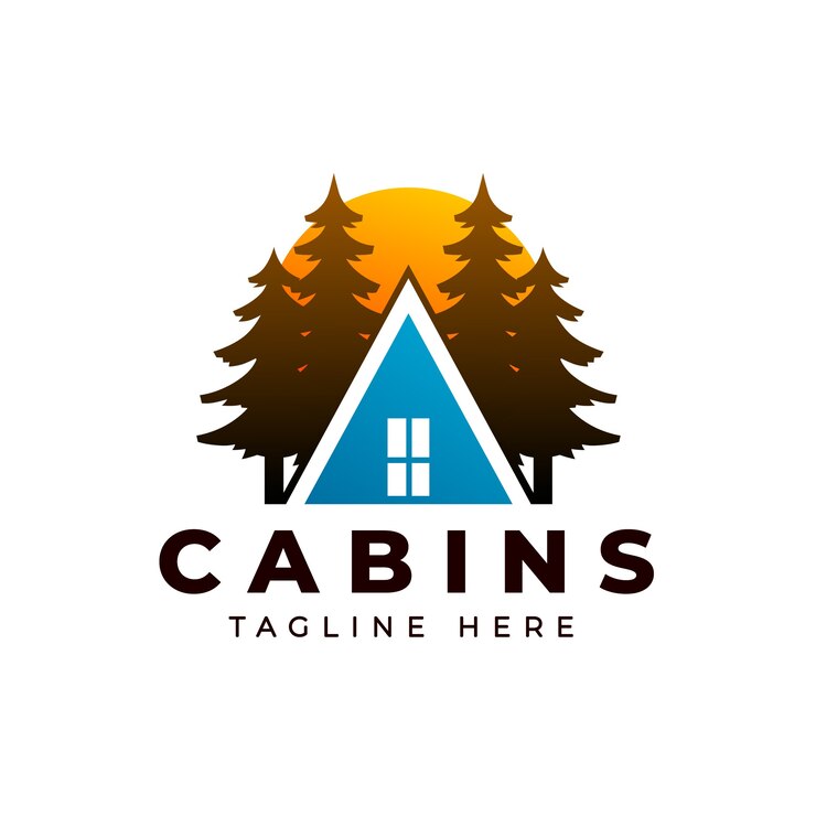 Free Vector gradient cottage logo template