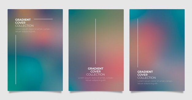 Free vector gradient cover collection