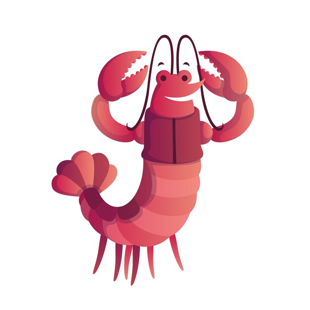 Gradient crawfish illustration