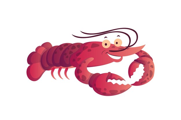 Gradient crawfish illustration