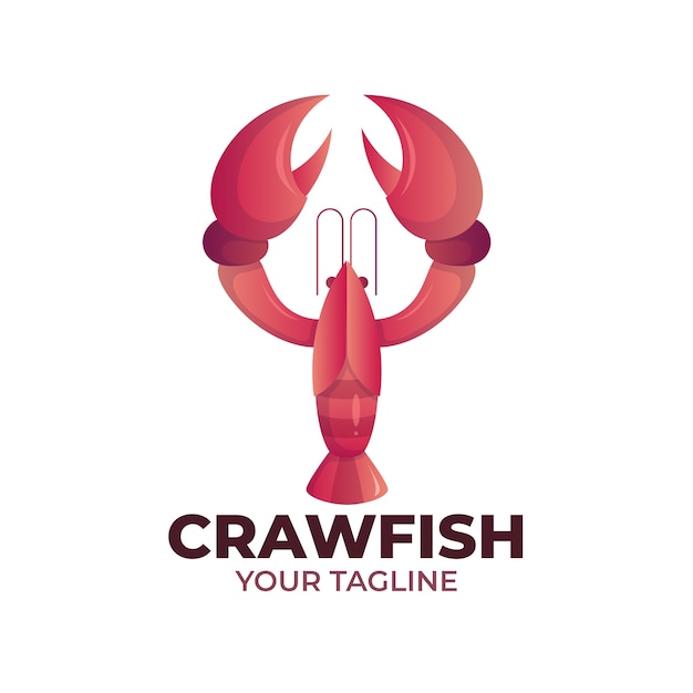 Gradient crawfish logo