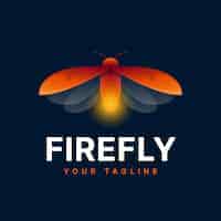 Free vector gradient creative firefly logo template