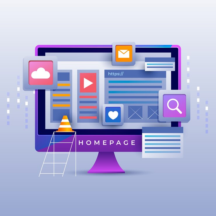Free Vector gradient creative home page illustration