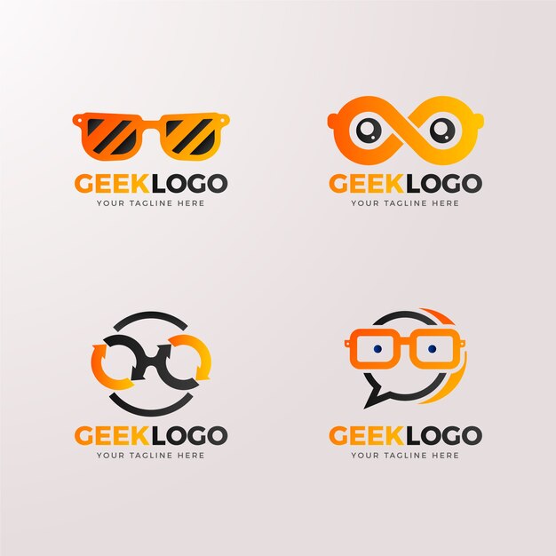 Gradient creative nerd logo template