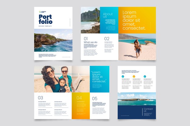 Gradient creative portfolio templates