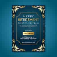 Free vector gradient creative retirement greeting card