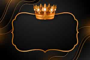 Free vector gradient crown background