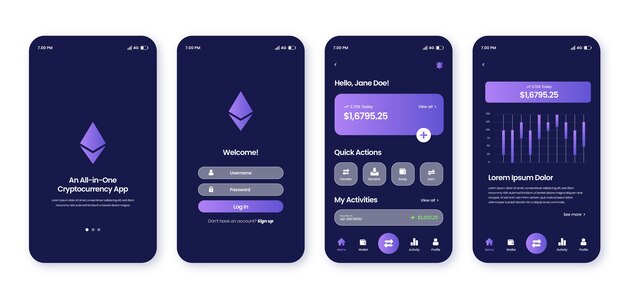 Gradient cryptocurrencies app template