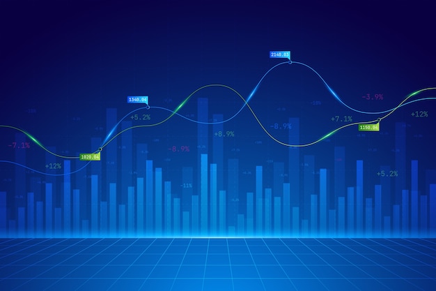 Vettore gratuito concetto di criptovaluta gradiente