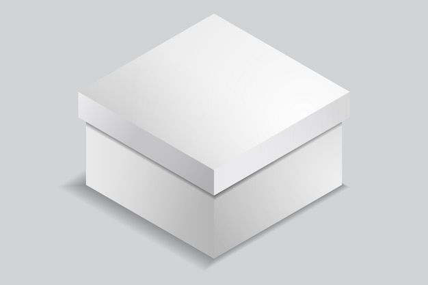 Gradient cube box mockup illustration