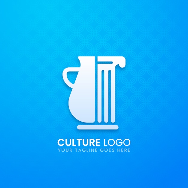 Gradient culture logo design template