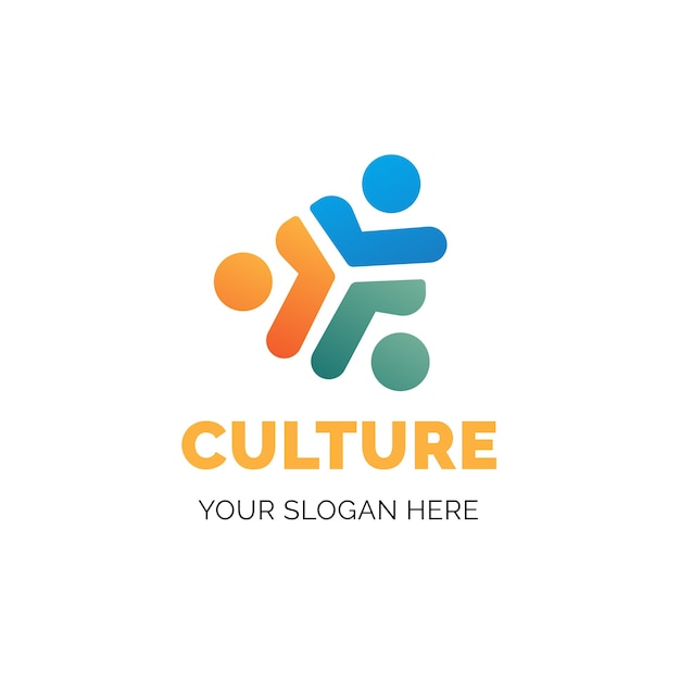 Free vector gradient culture logo template