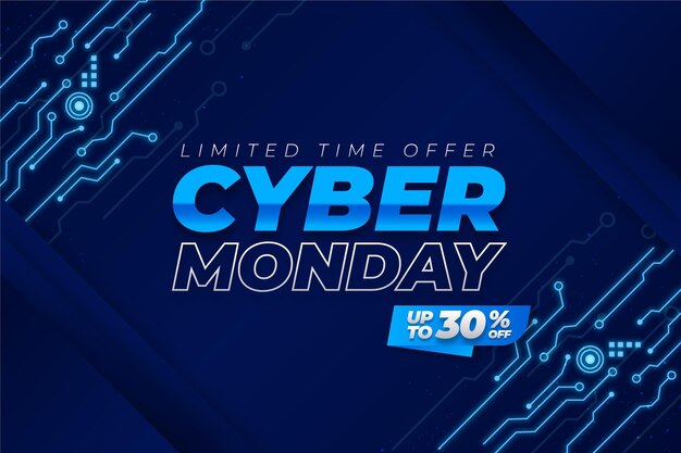 Gradient cyber monday background