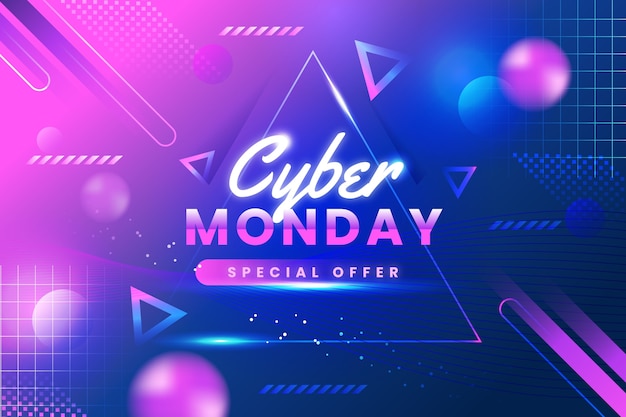 Gradient cyber monday background