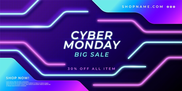 Free Vector gradient cyber monday background
