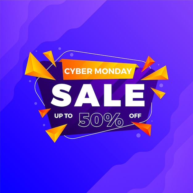 Gradient cyber monday sale illustration