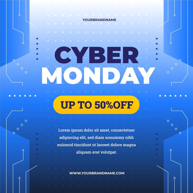 Gradient cyber monday sale illustration