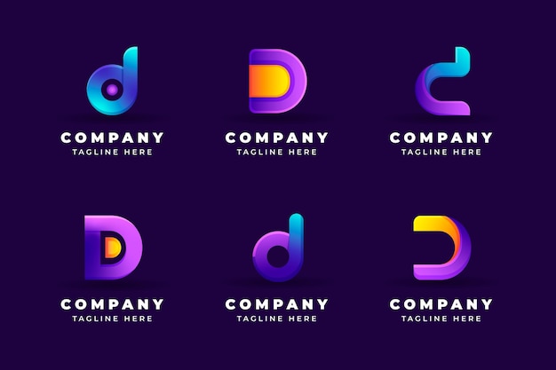 Gradient D Logo Template Collection