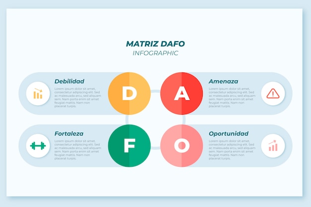 무료 벡터 그라데이션 dafo infographic 디자인