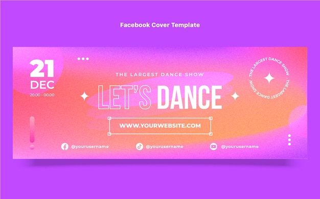 Gradient dance show facebook cover