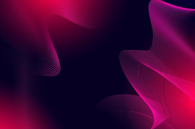 Gradient dark wavy background