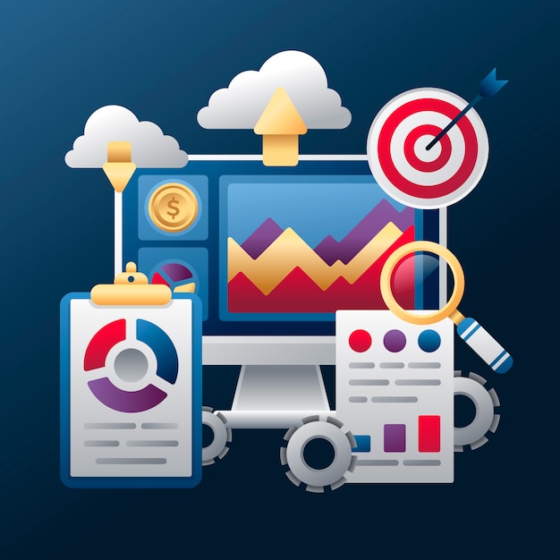 Gradient data driven  illustration