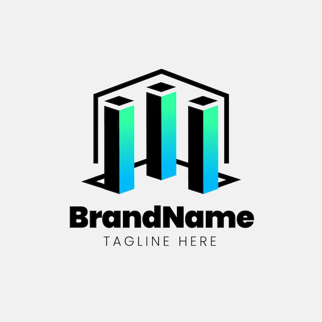 Gradient data logo template