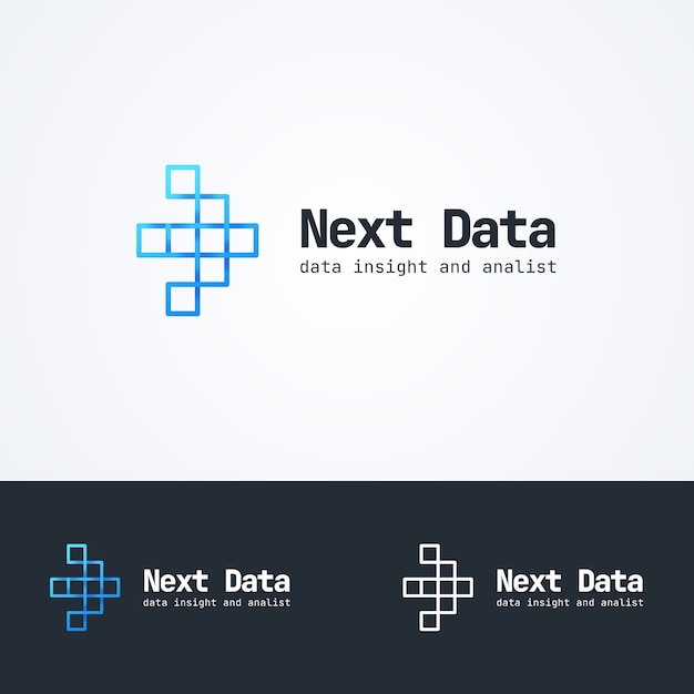 Gradient data logo template