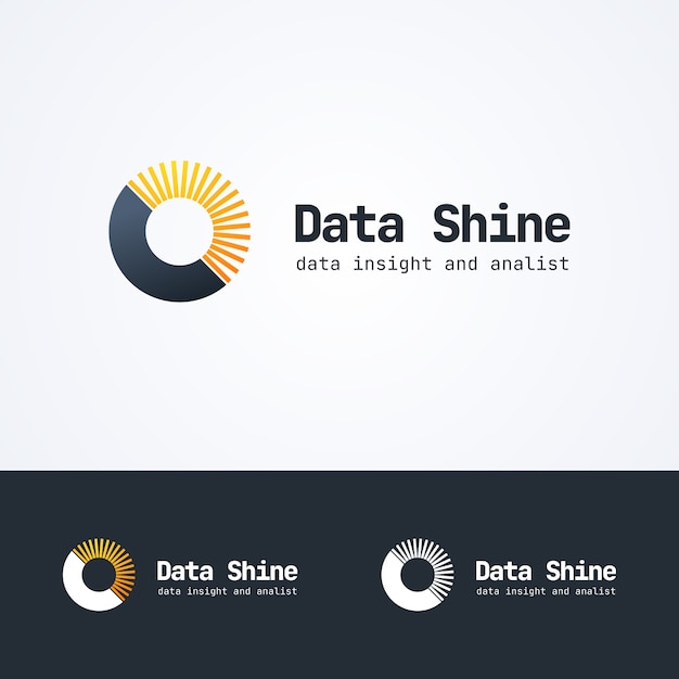Шаблон логотипа градиентных данных