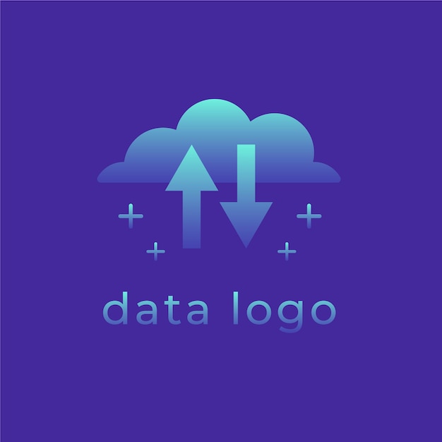 Vettore gratuito modello logo dati gradiente